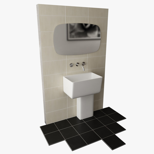 3ds max contemporary bathroom set - Bathroom Set 02 by Robkius