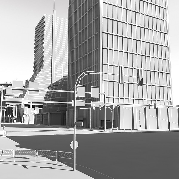 city buildings tower 3d model - White City... by Imagework