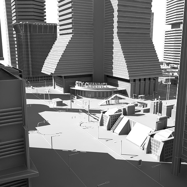 city buildings tower 3d model - White City... by Imagework