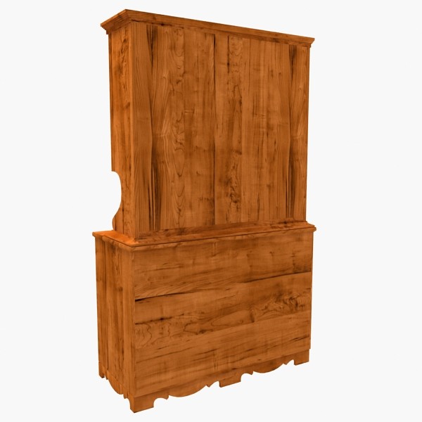 3d hutch cabinet model - Rustic Pine Hutch by Jessup3D