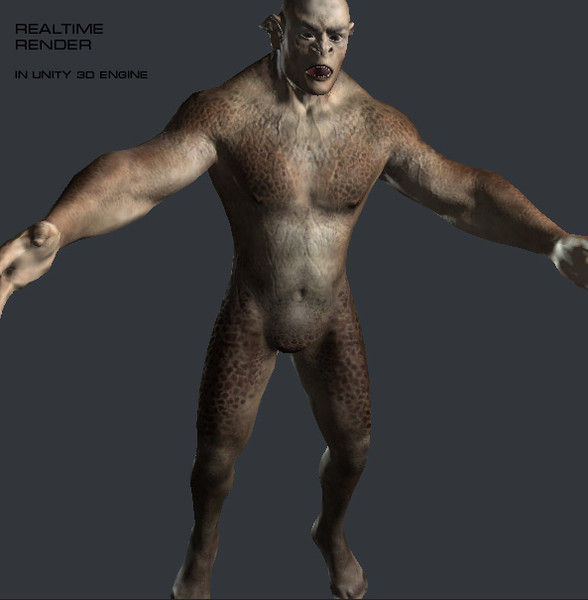 free rigged orc character 3d model - Orc by Novator666
