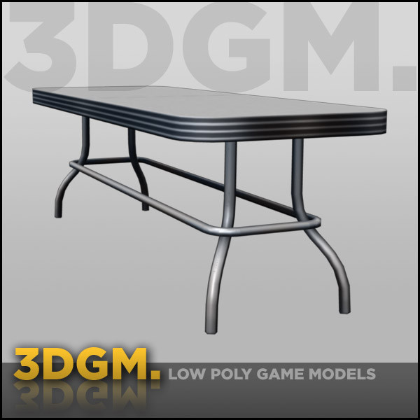 3d table retro - Table retro 3DGM by 3D Game Models