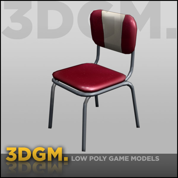 3d chair retro - Chair retro 3DGM by 3D Game Models