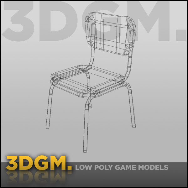 3d chair retro - Chair retro 3DGM by 3D Game Models
