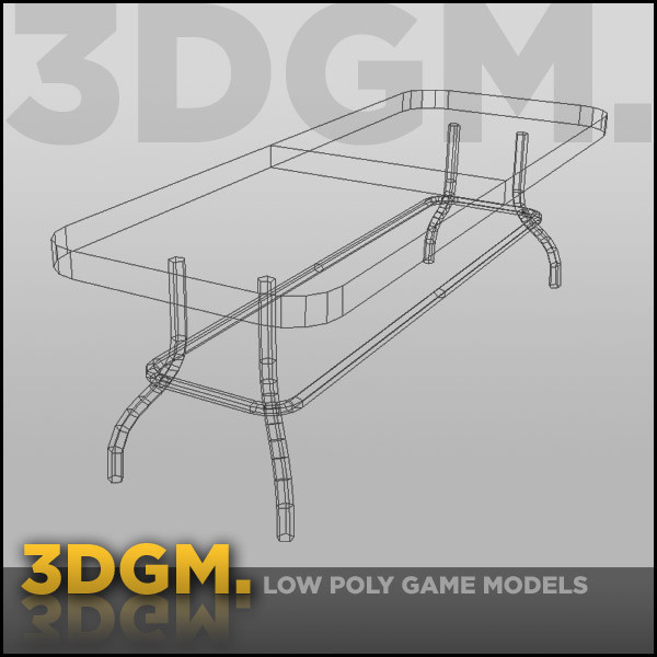 3d table retro - Table retro 3DGM by 3D Game Models