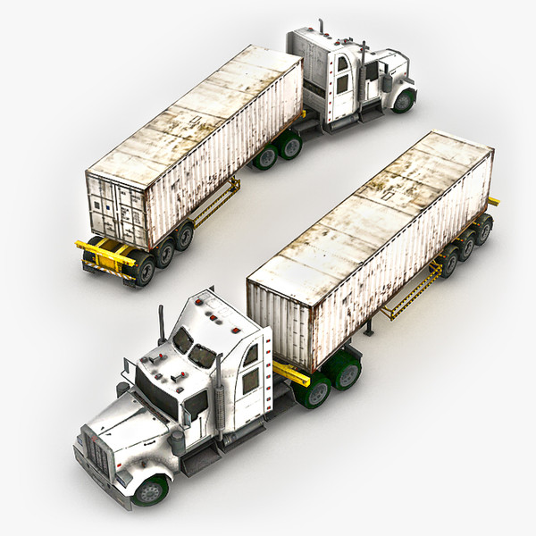 truck container 3d max - Truck (Box Container) by NesAn Studio