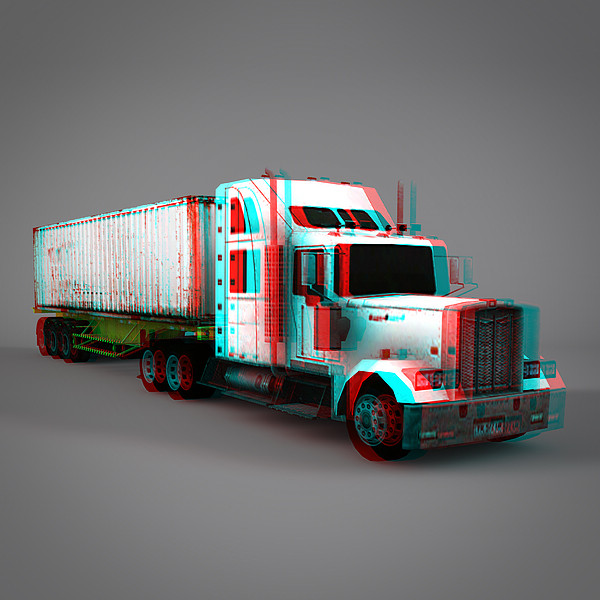 truck container 3d max - Truck (Box Container) by NesAn Studio