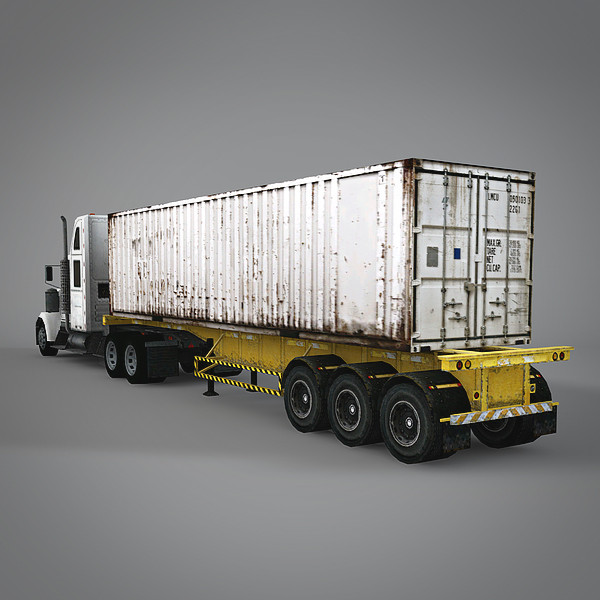 truck container 3d max - Truck (Box Container) by NesAn Studio