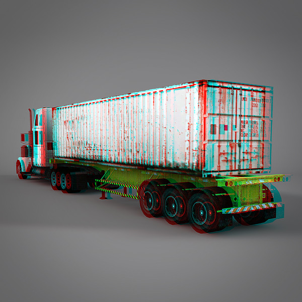 truck container 3d max - Truck (Box Container) by NesAn Studio