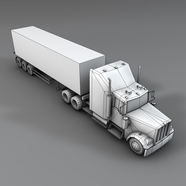 truck container 3d max - Truck (Box Container) by NesAn Studio