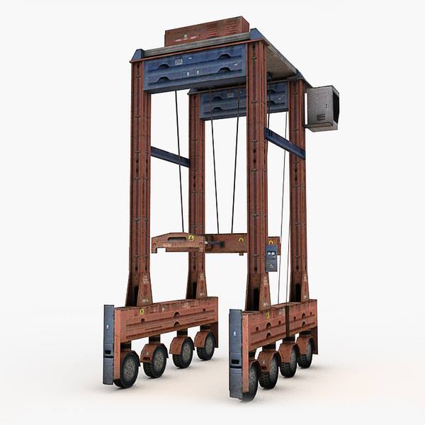 3d model crane terminal container - Gantry Crane (Container Terminal) by NesAn Studio