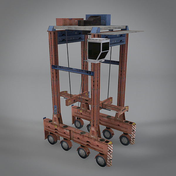 3d model crane terminal container - Gantry Crane (Container Terminal) by NesAn Studio