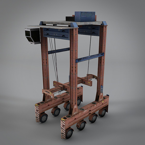 3d model crane terminal container - Gantry Crane (Container Terminal) by NesAn Studio