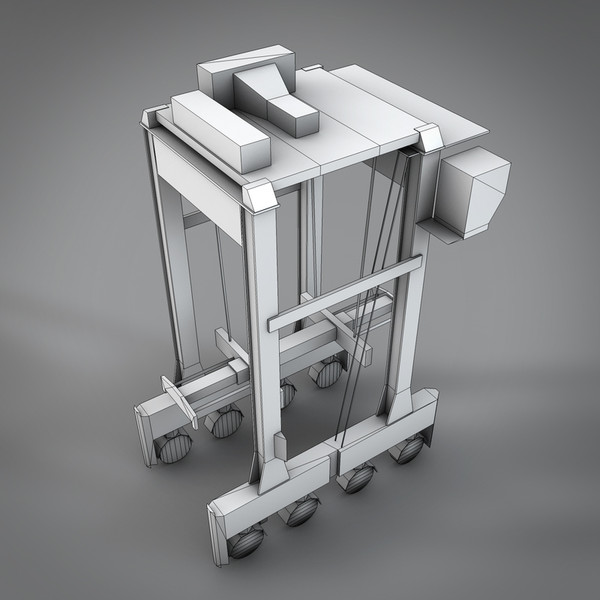 3d model crane terminal container - Gantry Crane (Container Terminal) by NesAn Studio