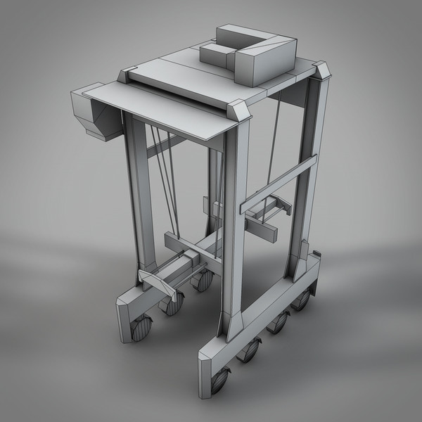 3d model crane terminal container - Gantry Crane (Container Terminal) by NesAn Studio