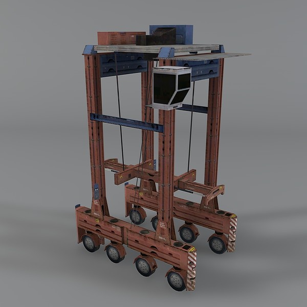 3d model crane terminal container - Gantry Crane (Container Terminal) by NesAn Studio
