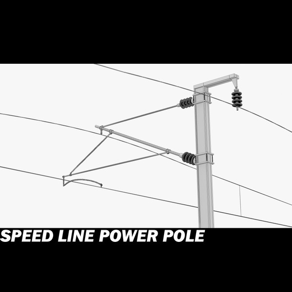 power pole 3d model - Speed Line Power Pole by POPA_3D