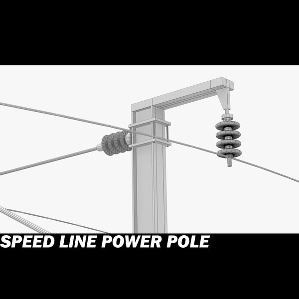 power pole 3d model - Speed Line Power Pole by POPA_3D