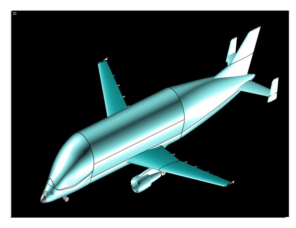 dwg airbus beluga super transporter - Airbus Beluga Super Transporter 3D Assembly Model by RodgerSaintJohn
