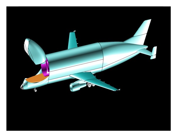 dwg airbus beluga super transporter - Airbus Beluga Super Transporter 3D Assembly Model by RodgerSaintJohn