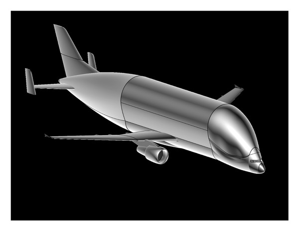 dwg airbus beluga super transporter - Airbus Beluga Super Transporter 3D Assembly Model by RodgerSaintJohn
