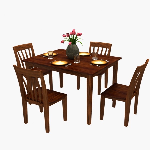 max traditional dinner table - Traditional Dinner Table by Jessup3D