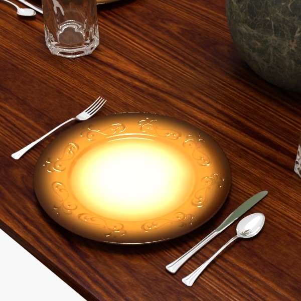 max traditional dinner table - Traditional Dinner Table by Jessup3D
