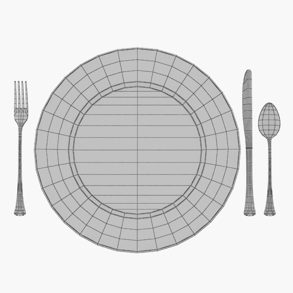 max traditional dinner table - Traditional Dinner Table by Jessup3D