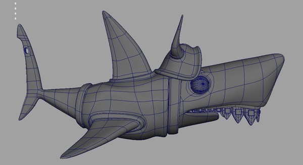 maya shark cartoon - cartoon shark by Darko Krstevski