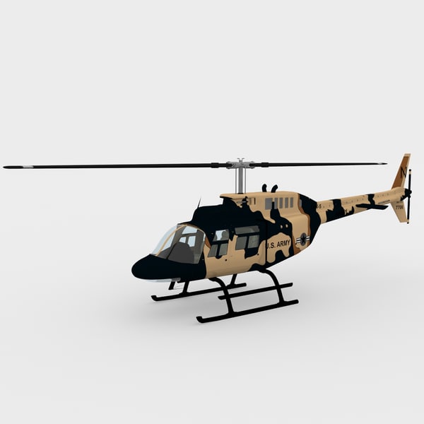 max 206 jetranger helicopters - 206 Jetranger Military Helicopter Camo by AcharyaD