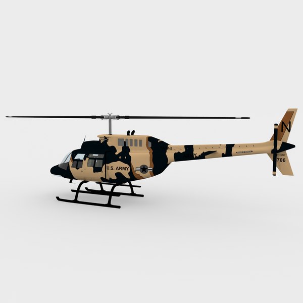 max 206 jetranger helicopters - 206 Jetranger Military Helicopter Camo by AcharyaD