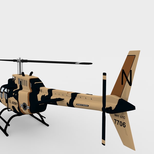 max 206 jetranger helicopters - 206 Jetranger Military Helicopter Camo by AcharyaD
