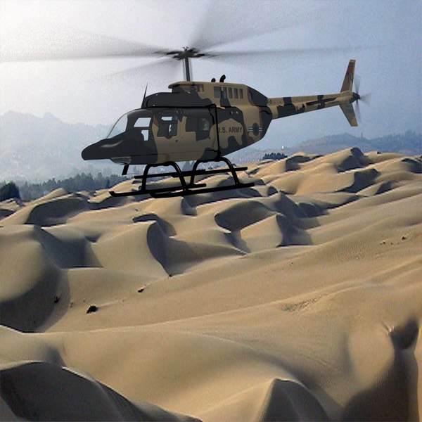 max 206 jetranger helicopters - 206 Jetranger Military Helicopter Camo by AcharyaD