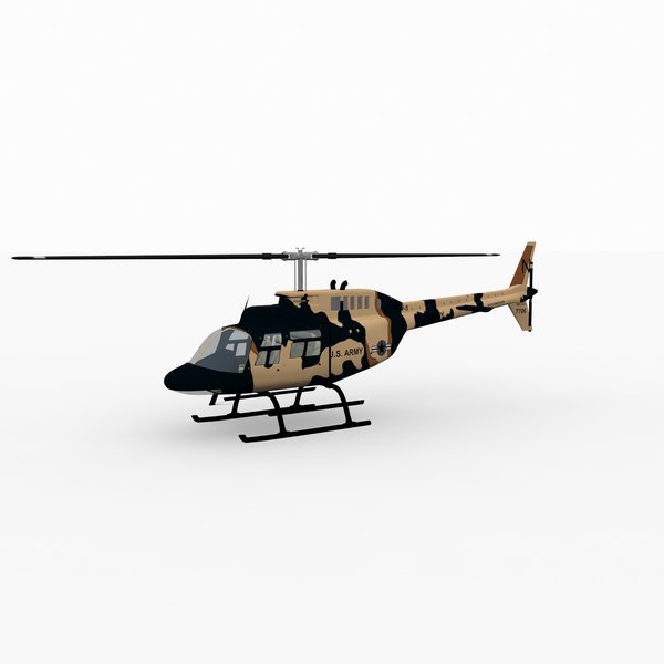 max 206 jetranger helicopters - 206 Jetranger Military Helicopter Camo by AcharyaD