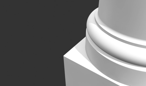 roman tuscan order vitruvius 3d model - Vitruvius Tuscan Roman order column with pedestal high low poly by johnjohnson