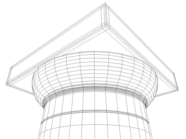 roman tuscan order vitruvius 3d model - Vitruvius Tuscan Roman order column with pedestal high low poly by johnjohnson