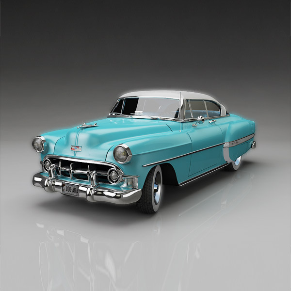 vintage car 3d model - Chevrolet Bel Air 1953 by guillaume_44