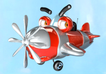 3d ma cartoon plane airplane - cartoon airplane by Darko Krstevski