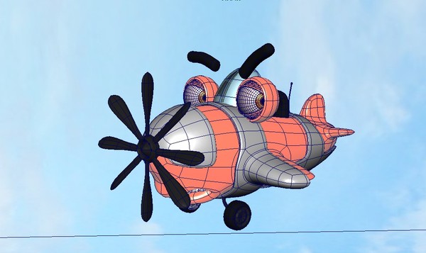 3d ma cartoon plane airplane - cartoon airplane by Darko Krstevski