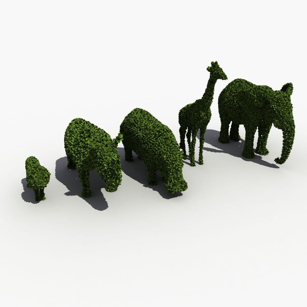 3d model bushes animals - Bush Animals by 3D Graphics