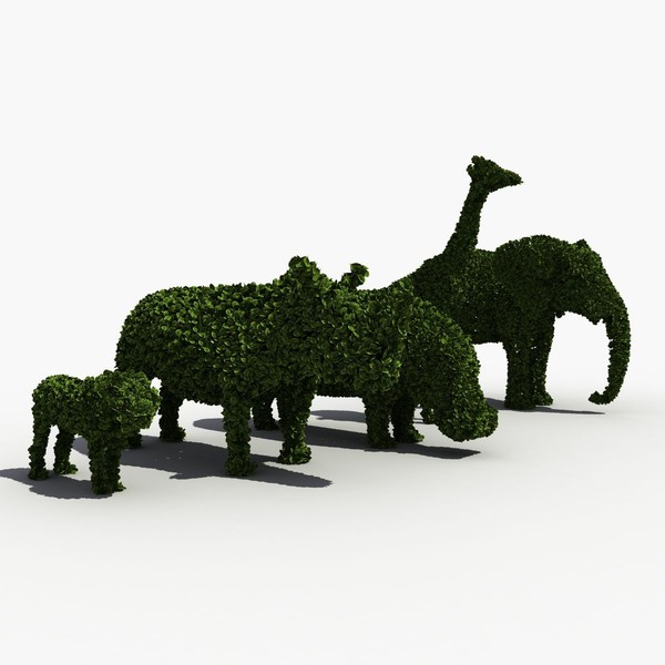 3d model bushes animals - Bush Animals by 3D Graphics