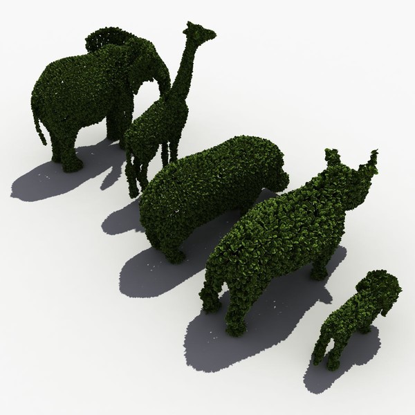 3d model bushes animals - Bush Animals by 3D Graphics