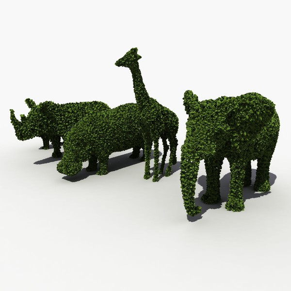 3d model bushes animals - Bush Animals by 3D Graphics