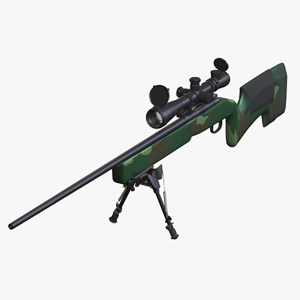 3dsmax m40 a3 sniper rifle - WSH M40A3 Sniper Rifle by WSH