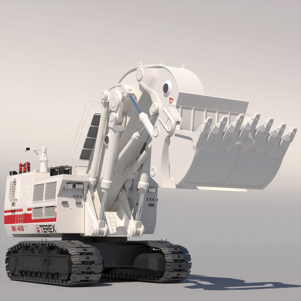 hydraulic mining excavator terex o 3d model - Excavator TEREX O&K RH400 by ArqArt3D