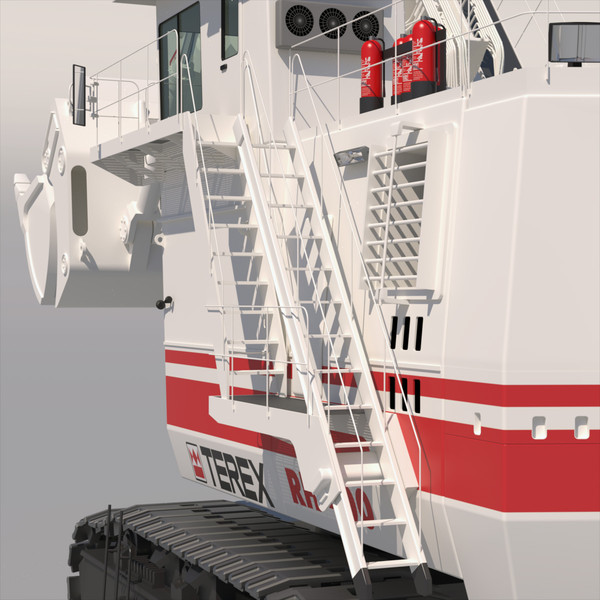 hydraulic mining excavator terex o 3d model - Excavator TEREX O&K RH400 by ArqArt3D