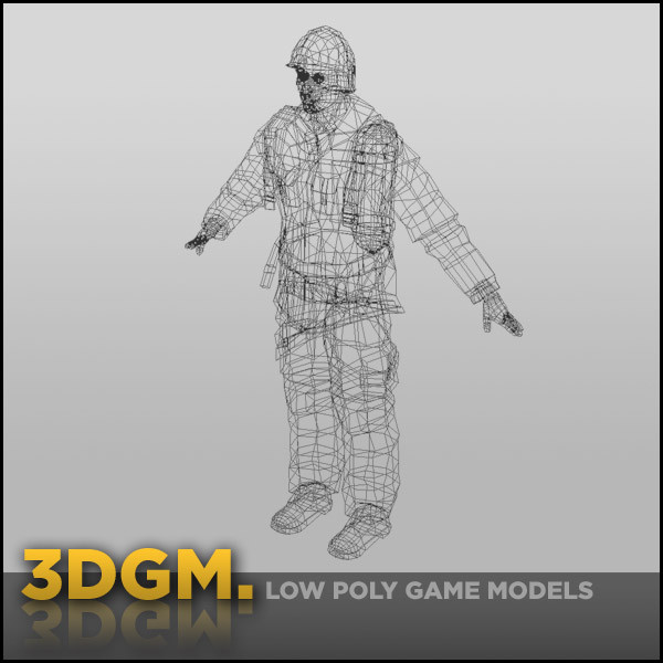 firefighter fighter 3dgm obj - Firefighter 3DGM by 3D Game Models