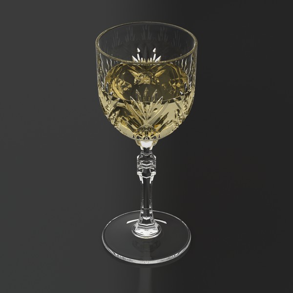 3d obj cut glass wine - Wine Glass (Style A) by Gravistar
