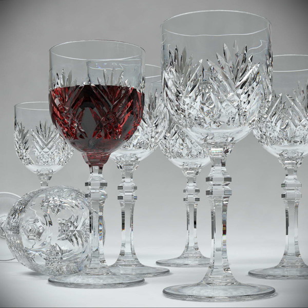 3d obj cut glass wine - Wine Glass (Style A) by Gravistar