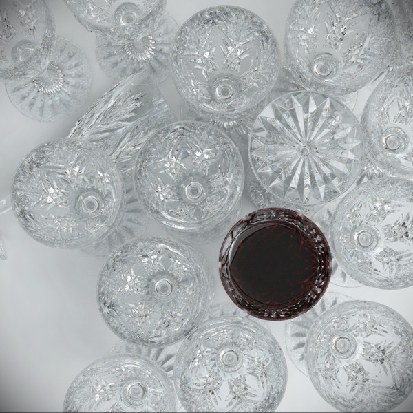 3d cut glass wine model - Wine Glass (Style B) by Gravistar